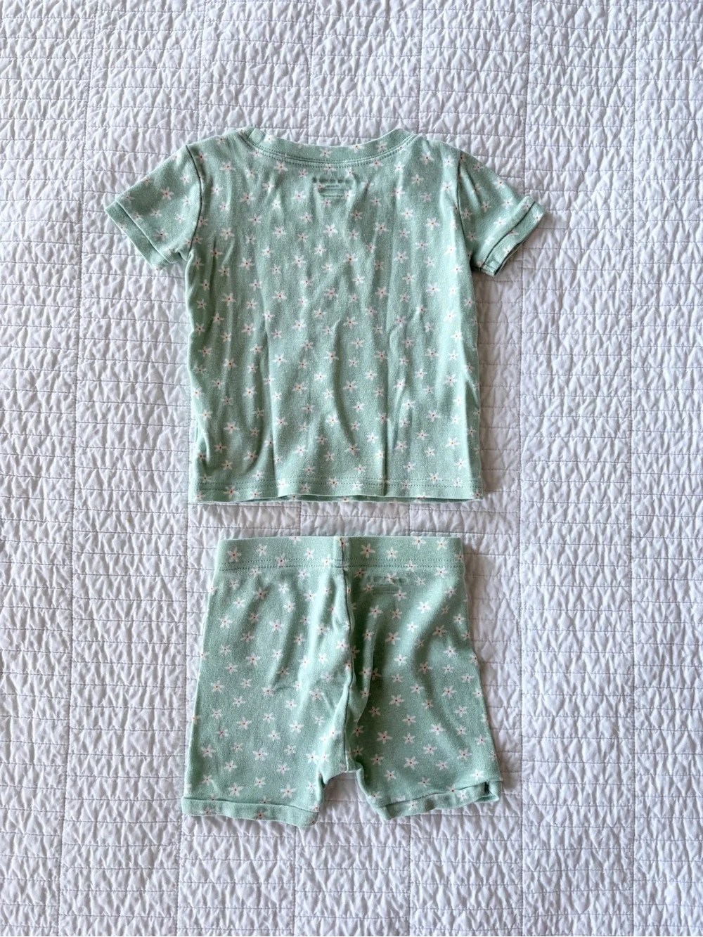 Old Navy Mint Green Floral Short Pajama Set - Size 18-24 Months